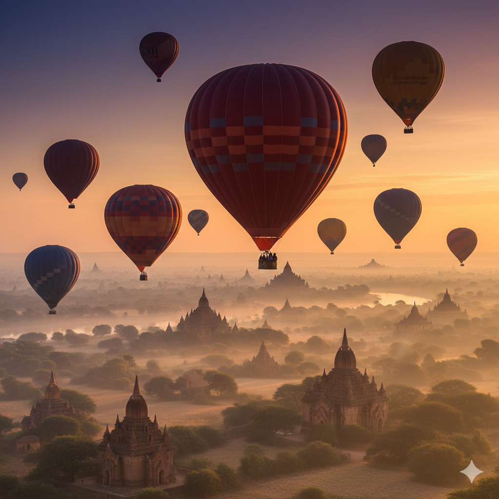 Hot Air Balloon Over Marrakech